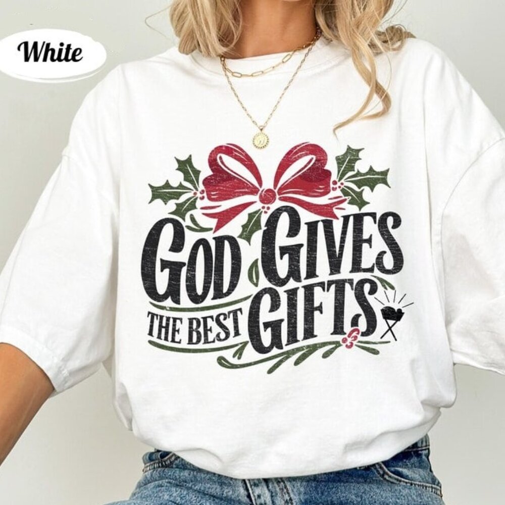 Graphic Christian Christmas Shirt, Retro Christmas Shirt, Gift For Christmas
